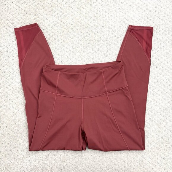 Athleta Lightning Stash Pocket 7/8 Tight Leggings in Brick Red Women’s Sz Small - Picture 3 of 8